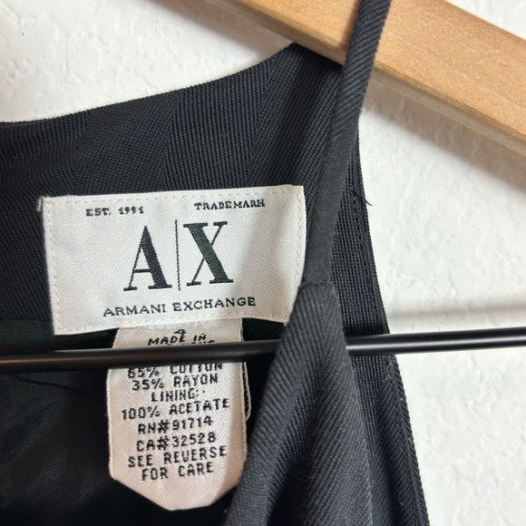 ARMANI EXCHANGE BLACK SLEEVELESS WOMEN MINI DRESS SIZE 4 - Picture 3 of 4